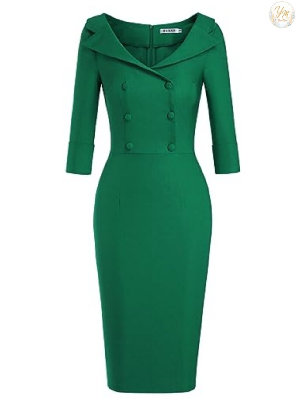 Vintage Sweetheart Neckline Sheath Dress 3/4 Sleeve Cocktail Party